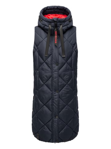 Navahoo women’s quilted vest Schnuckel – Long & Stylish with Hood