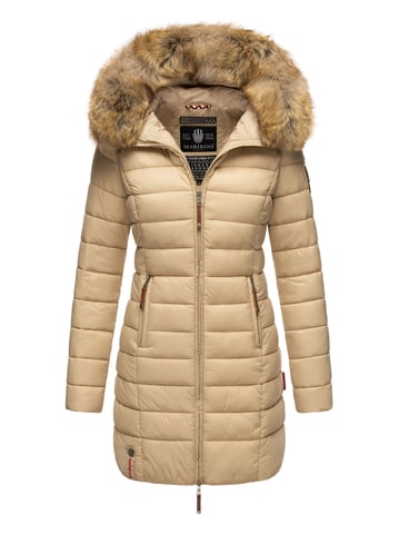 Marikoo women’s jacket Rose with quilted design & detachable faux fur collar