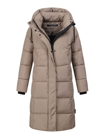 Marikoo women’s long quilted winter coat Tabiaa XVI with hood & fleece