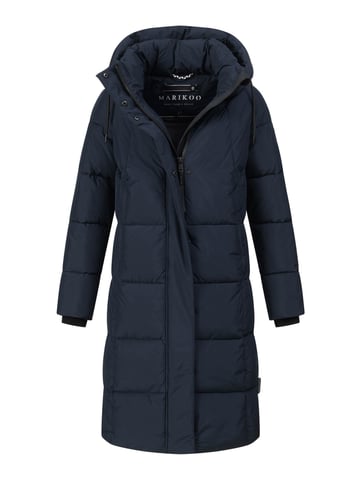 Marikoo women’s long quilted winter coat Tabiaa XVI with hood & fleece