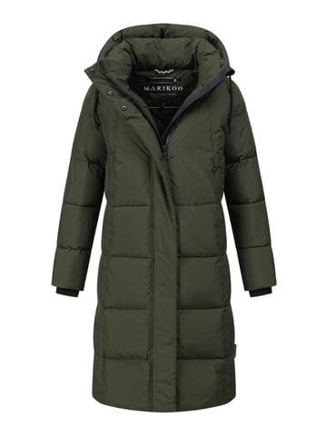 Marikoo women’s long quilted winter coat Tabiaa XVI with hood & fleece