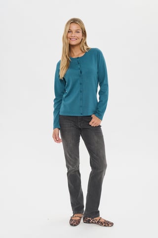 A8661, MilaSZ R-Neck Cardigan Knitted cardigan Classic fit