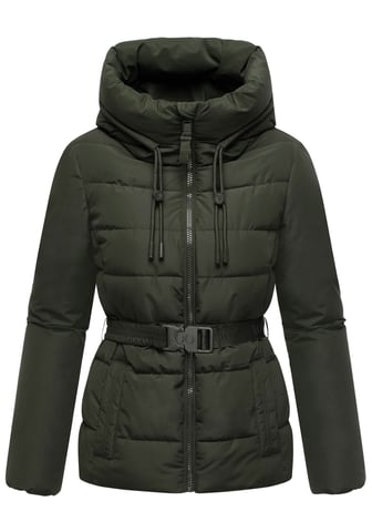 Marikoo women’s winter jacket Himee with waist belt & magnetic pockets