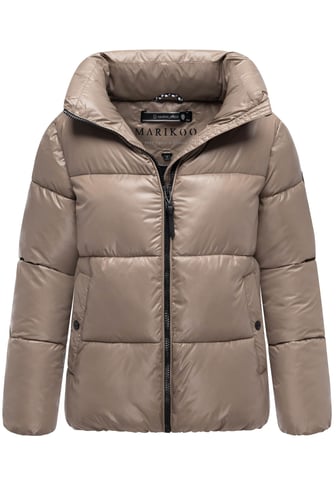 Marikoo women’s winter jacket Hazalee in puffer style with shiny look