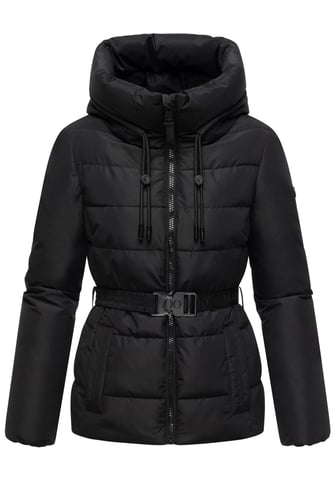 Marikoo women’s winter jacket Himee with waist belt & magnetic pockets