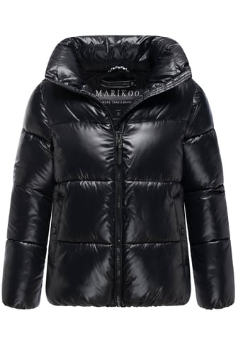 Marikoo women’s winter jacket Hazalee in puffer style with shiny look