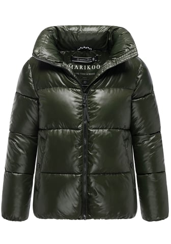 Marikoo women’s winter jacket Hazalee in puffer style with shiny look