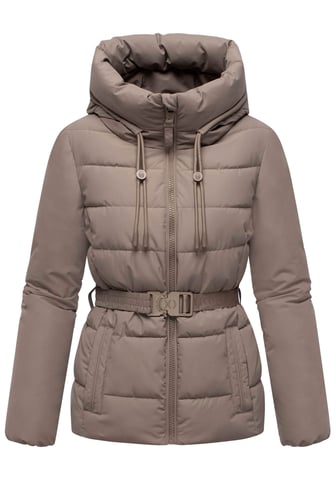 Marikoo women’s winter jacket Himee with waist belt & magnetic pockets