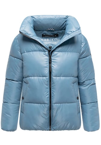 Marikoo women’s winter jacket Hazalee in puffer style with shiny look