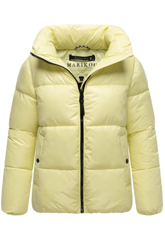 Marikoo women’s winter jacket Hazalee in puffer style with shiny look