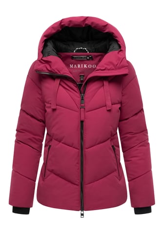 Marikoo women’s quilted winter jacket Kwamee with hood & two-way zip