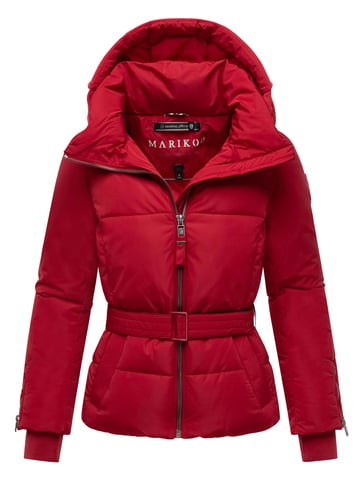 Marikoo women’s quilted jacket Aleyna with waist belt & magnetic closures