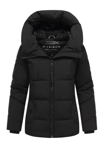 Marikoo women’s quilted winter jacket Kuscheltatze XVI with hood