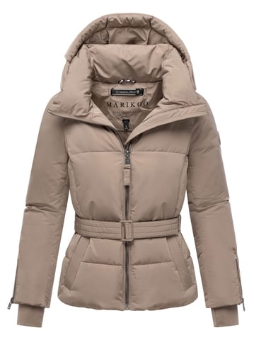 Marikoo women’s quilted jacket Aleyna with waist belt & magnetic closures