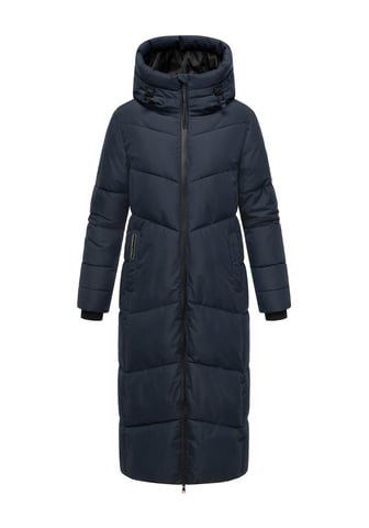 Marikoo women’s quilted coat Firella with hood & two-way zipper