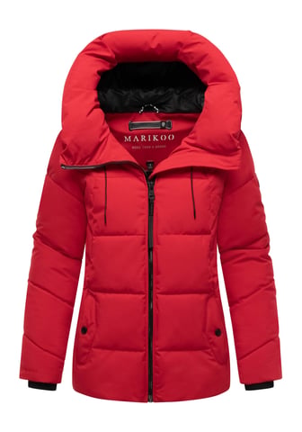 Marikoo women’s quilted winter jacket Kuscheltatze XVI with hood