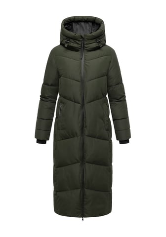 Marikoo women’s quilted coat Firella with hood & two-way zipper