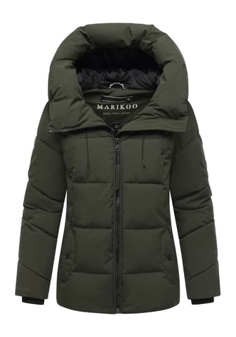Marikoo women’s quilted winter jacket Kuscheltatze XVI with hood