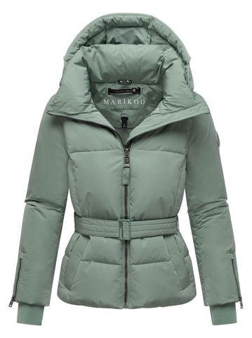 Marikoo women’s quilted jacket Aleyna with waist belt & magnetic closures