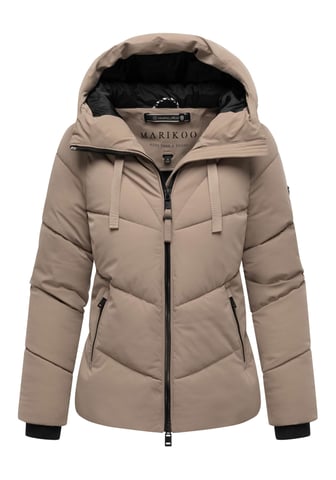 Marikoo women’s quilted winter jacket Kwamee with hood & two-way zip