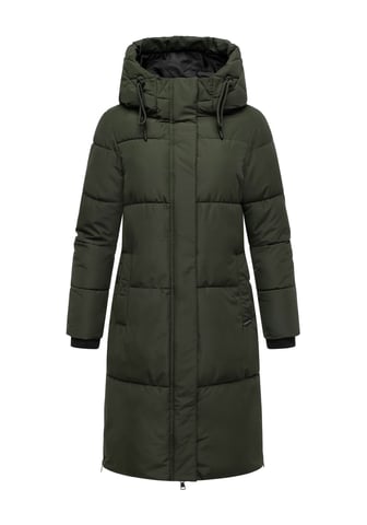 Marikoo women’s quilted coat Michikoo with hood & magnetic pockets
