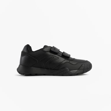 Geox J Rann-e Boy Unisex Barn Skor med Klemmesnabbspännen Svart