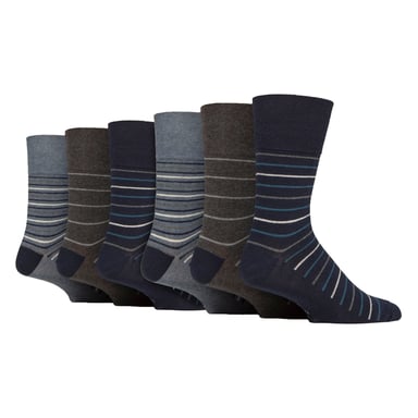 6 Paar Heren Katoenen Sokken | Patroon Soft Non-Binding Dagelijkse Sokken