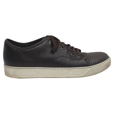 Lanvin Lage Sneakers in Bruin Leer
