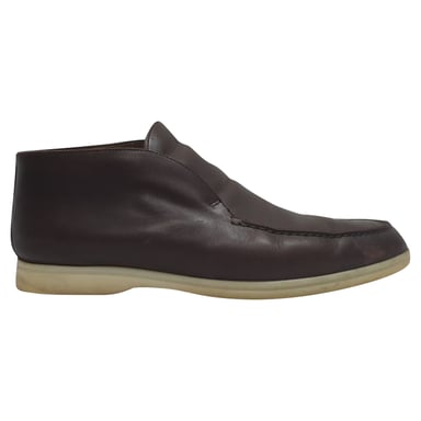 Loro Piana Open Walk Ankelskor i Brunt Läder