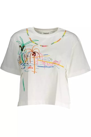 Beach Print Tshirt Short Sleeve Crew Neck