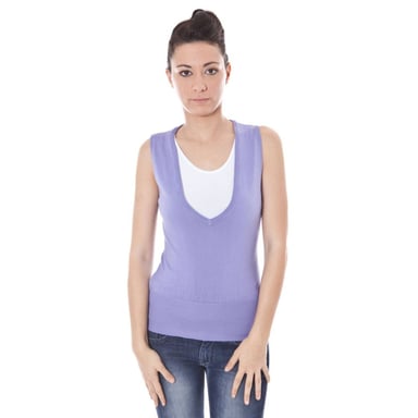 Sleeveless Vneck Knit Top