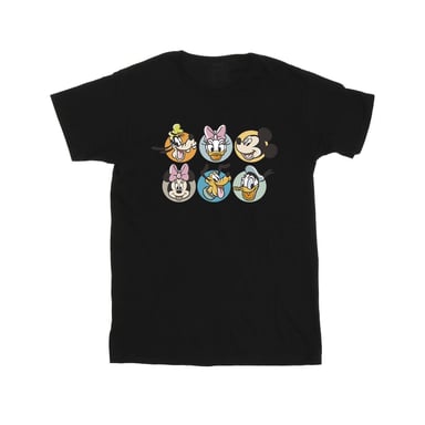 Disney Mens Mickey Mouse And Friends Faces T-Shirt (Black)