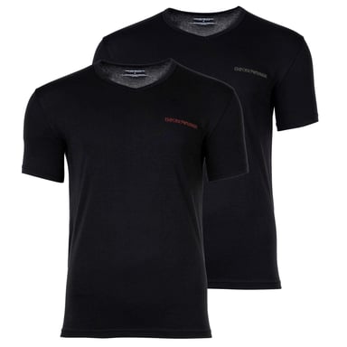 Emporio Armani T-shirt för män (2 st.) (Svart)