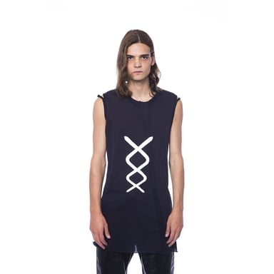 Långlinje Grafisk Tank Top