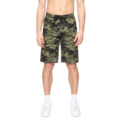 Crosshatch Mens Camtort Camo Shorts (Olive Camo)