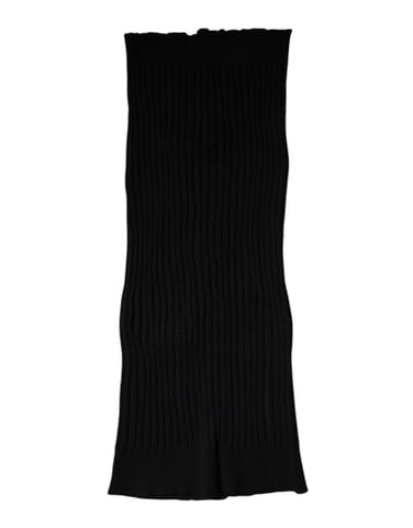 Ribbed Knit Wool Scarf