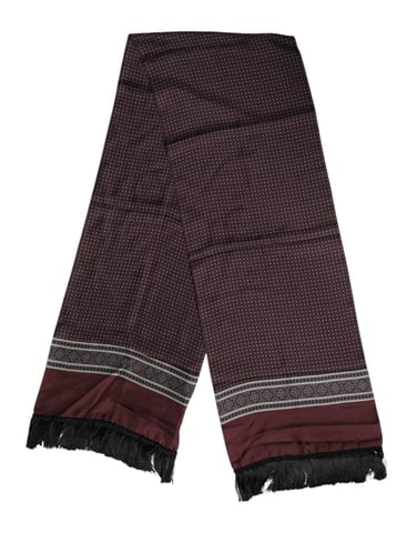 Silk Polka Dot Fringe Scarf
