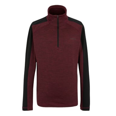 Regatta Heren Hepley Half Zip Fleecejack (Donker kastanjebruin/zwart)