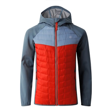 Dare 2B Childrens/Kids Explore II Colour Block Hybrid Jacket (Lead Grey/Stormy Weather/Seville)