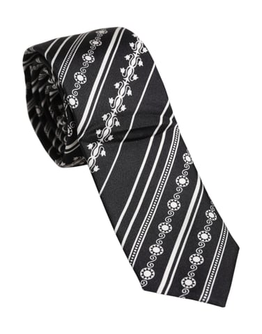 Silk Necktie Geometric Pattern