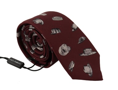 Hat Print Tie Kra3191