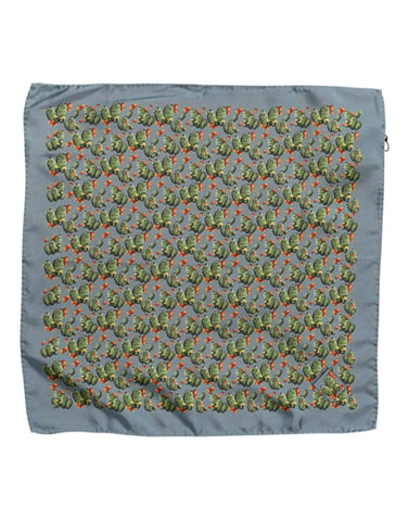 Cactus Print Silk Pocket Square