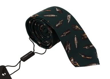 Bottle Print Silk Tie