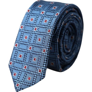 Blue Geometric Tie