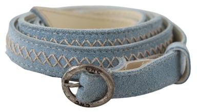 Suede Leather Belt With Buckle