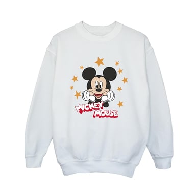 Disney Boys Mickey Mouse Stars Sweatshirt (White)