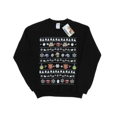 Disney Womens/Ladies The Muppets Christmas Heads Sweatshirt (Black)