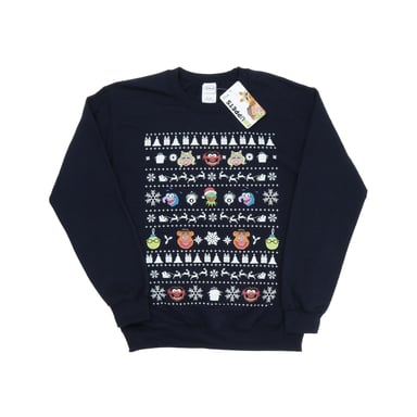 Disney Womens/Ladies The Muppets Christmas Heads Sweatshirt (Deep Navy)