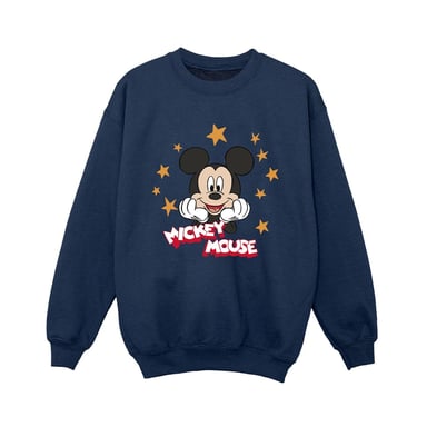 Disney Boys Mickey Mouse Stars Sweatshirt (Navy Blue)