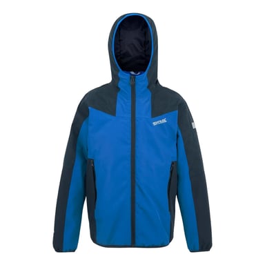 Regatta Childrens/Kids Volcanics Reflective Waterproof Jacket (Navy/Snorkel Blue)